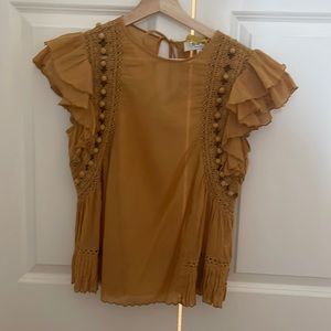 sea NY blouse. Size 8. Mustard color